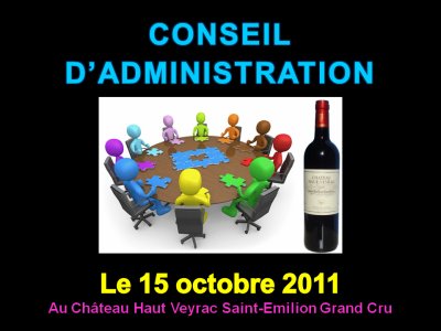 837 - Conseil d'Administration du 15 octobre 2011