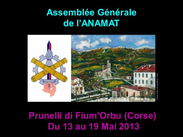 1024 - Assemblée Générale Ordinaire de l'ANAMAT du 13 au 19 Mai 2013