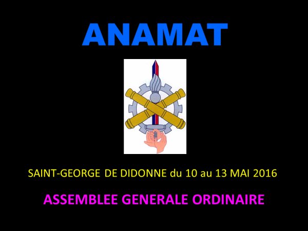 1354 - Assemblée Générale Ordinaire 2016 de l'ANAMAT