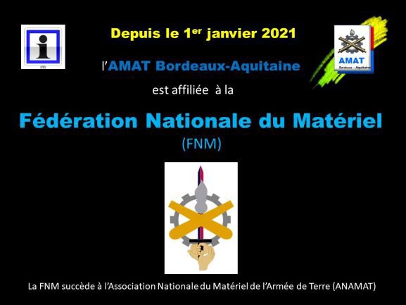 1904 - Information affiliation à la FNM le 01.01.2021