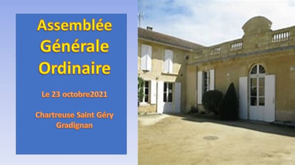 1906 - Assemblée Générale Ordinaire de l'AMAT B-A à Gradignan le 23.10.2021.  